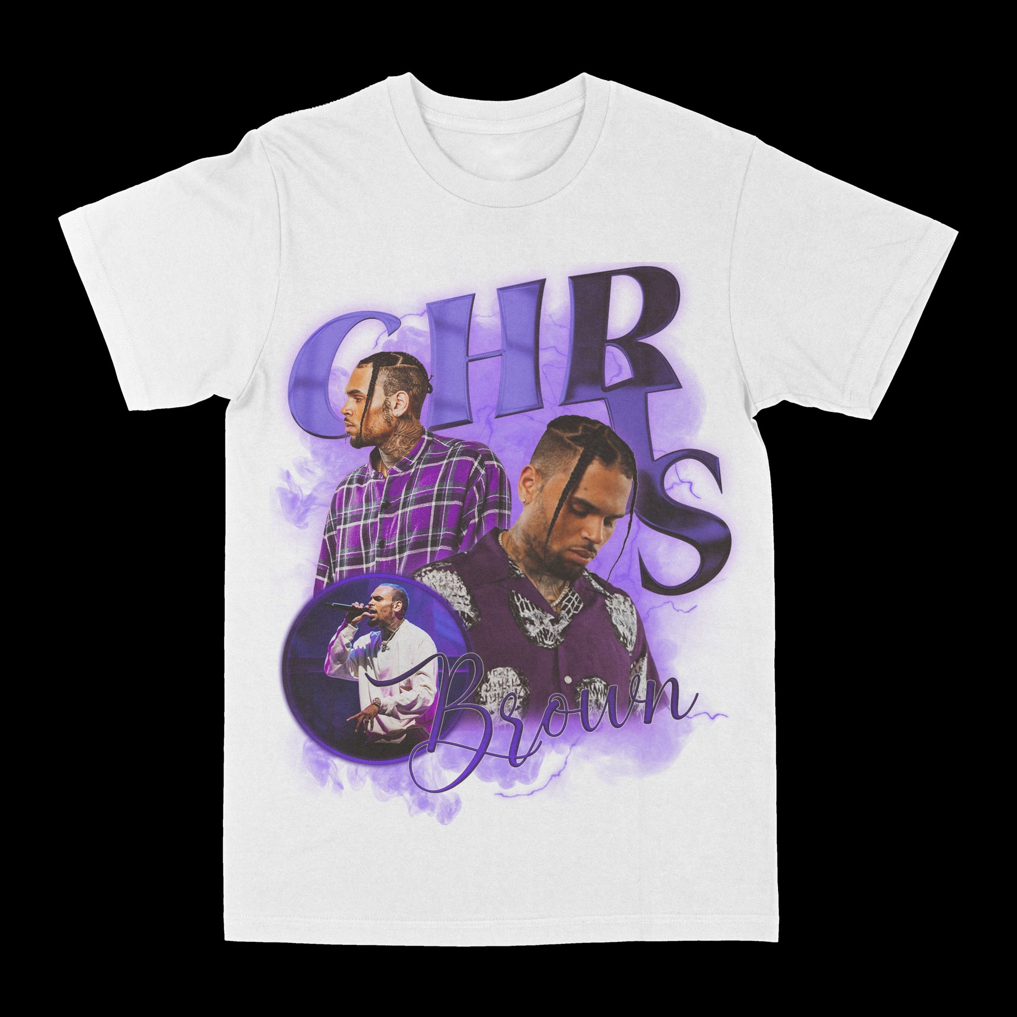 Chris Brown Purple Graphic Tee